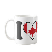 I Love Canada Coffee Mugs