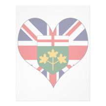 I Love Canada Ontario Personalized Letterhead