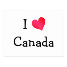 I Love Canada Post Card