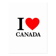 I Love Canada Post Card
