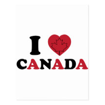 I Love Canada Post Card