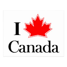 I LOVE CANADA POST CARD