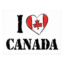 I Love Canada Post Card