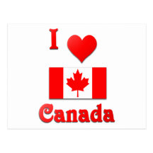 I Love Canada Post Cards