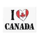 I Love Canada Post Card