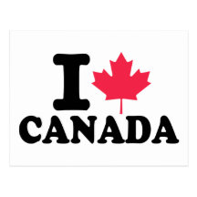 I love Canada Postcard