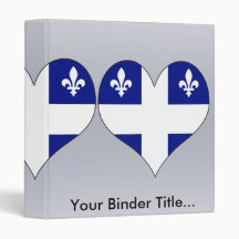 I Love Canada Quebec 3 Ring Binders