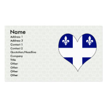 I Love Canada Quebec Business Card Templates