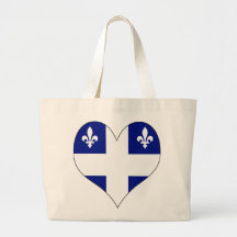 I Love Canada Quebec Canvas Bags