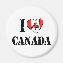 I Love Canada Refrigerator Magnet