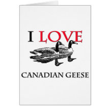 I Love Canadian Geese Card