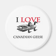 I Love Canadian Geese Magnets