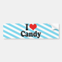 I Love Candy Bumper Sticker