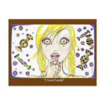 "I Love Candy" Candy Girl Candy Rapper / postcard