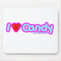 I love Candy cute Kawaii girls kids ladies Mousepads