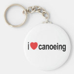 I Love Canoeing Key Chain