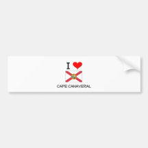 I Love CAPE CANAVERAL Florida Bumper Stickers
