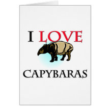 I Love Capybaras Cards