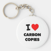 I love Carbon Copies Keychain