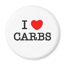 I Love CARBS ( food ) magnets