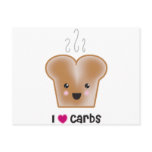 I Love Carbs Post Card