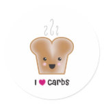 I Love Carbs Stickers