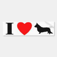 I Love Cardigan Welsh Corgis Bumper Sticker