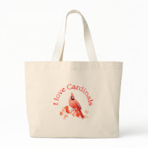 I Love Cardinals Tote Bag