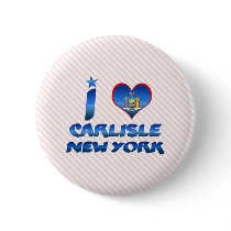 I love Carlisle, New York Pinback Buttons