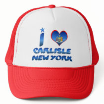 I love Carlisle, New York Mesh Hats