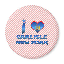 I love Carlisle, New York Refrigerator Magnets