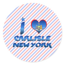 I love Carlisle, New York Round Stickers
