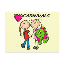 I Love Carnivals Tshirts and Gifts Post Card