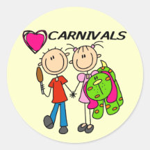I Love Carnivals Tshirts and Gifts Sticker