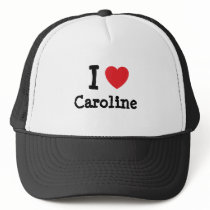 I love Caroline heart T-Shirt Mesh Hat