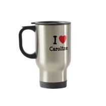 I love Caroline heart T-Shirt Coffee Mug