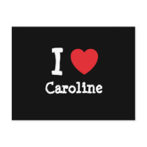 I love Caroline heart T-Shirt Post Card