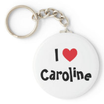 I Love Caroline Keychain