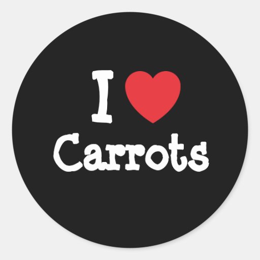 I love Carrots heart TShirt Classic Round Sticker Zazzle