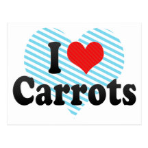I Love Carrots Postcard