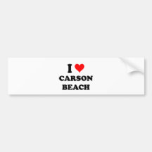 I Love Carson Beach Bumper Stickers