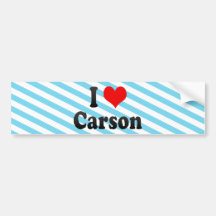 I Love Carson, United States Bumper Stickers