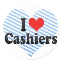 I Love Cashiers Stickers