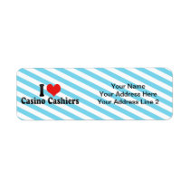 I Love Casino Cashiers Custom Return Address Labels