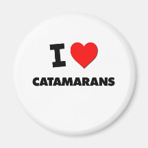 I love Catamarans Fridge Magnet