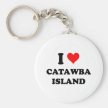 I Love Catawba Island Key Chain