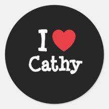 I love Cathy heart T-Shirt Sticker