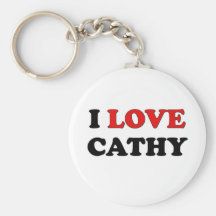 I Love Cathy Keychain