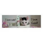 I love Cats Bookmark! Business Card Templates