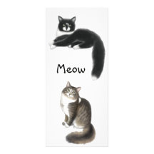 I Love Cats Bookmark Rack Card Design